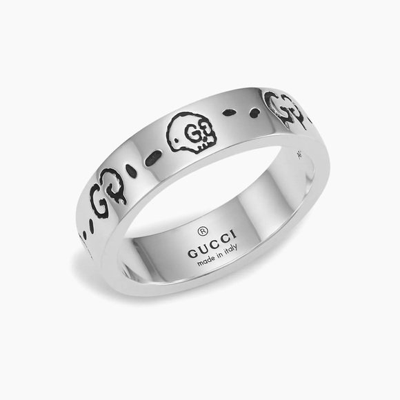 Gucci Ghost unisex Ring 5mm 925 silver - Picture 1 of 5